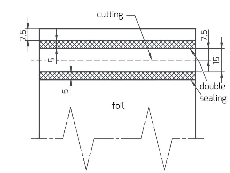 Hacona E-type professional semi-automatic impulse sealer sealing and cutting normal